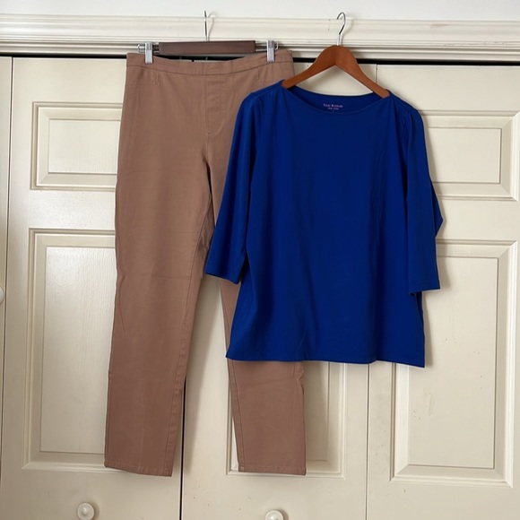 Isaac Mizrahi pull on khaki pants - Picture 3 of 3